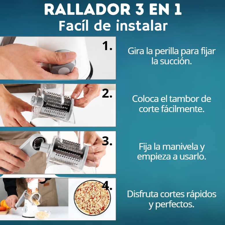 Rallador 3 en 1